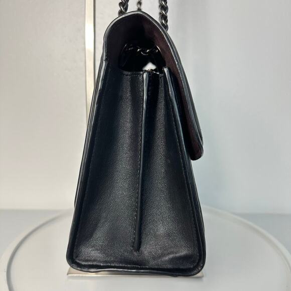 Coach Parker Quilting Rivets Studded Bag Leather Chain Strap Convertible Black - Picture 9 of 16